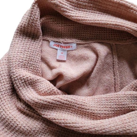 Plus size pink cowl turtleneck sweater size 3x - Picture 6 of 7